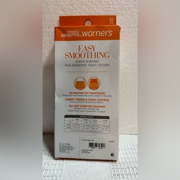 Warner's Easy Smoothing Sheer Shaping Tights - Nude2 - Picture 2 of 7